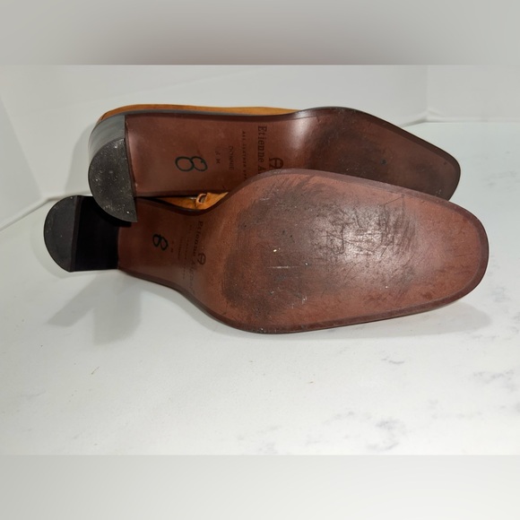 Etienne Aigner Cognac Suede & Leather Ankle Booties - Picture 9 of 10